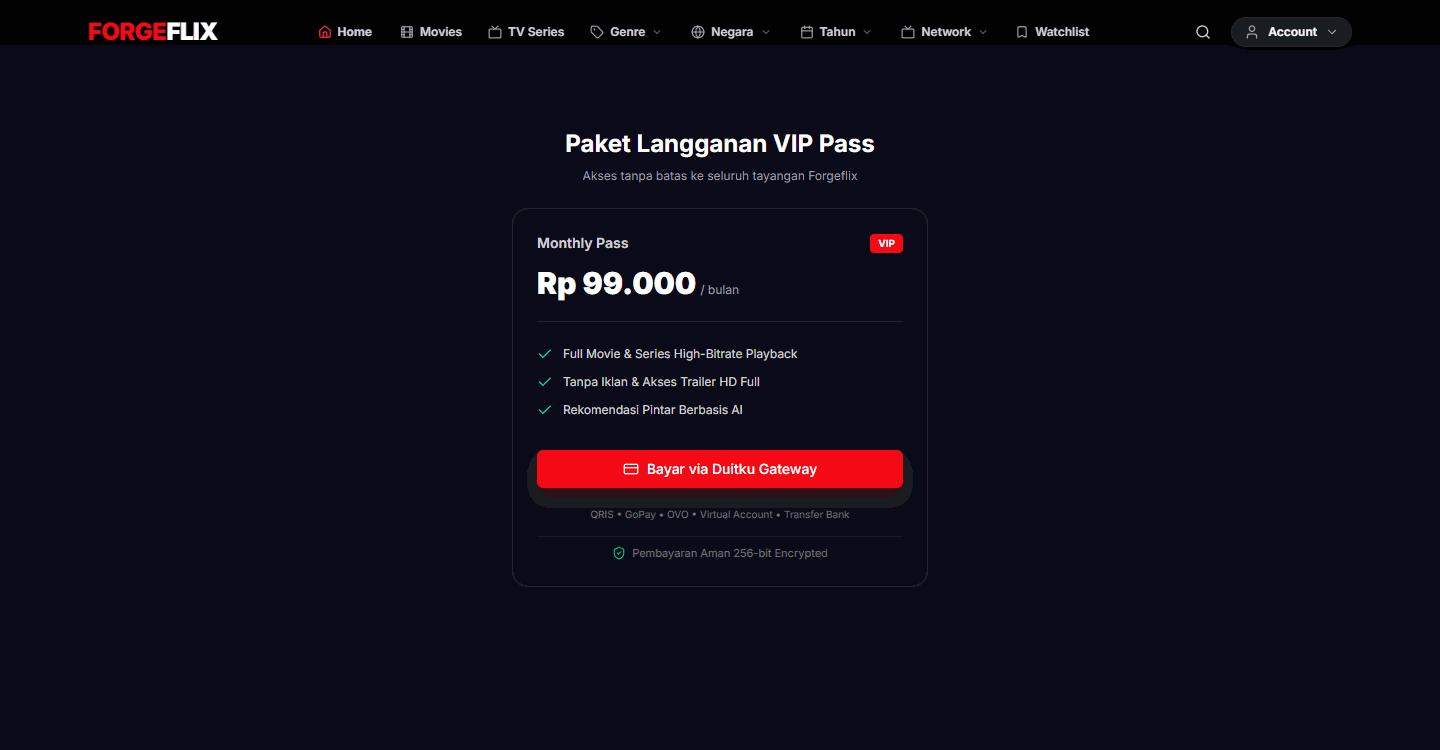 ForgeFlix: Subscription Video Streaming Platform screenshot 1