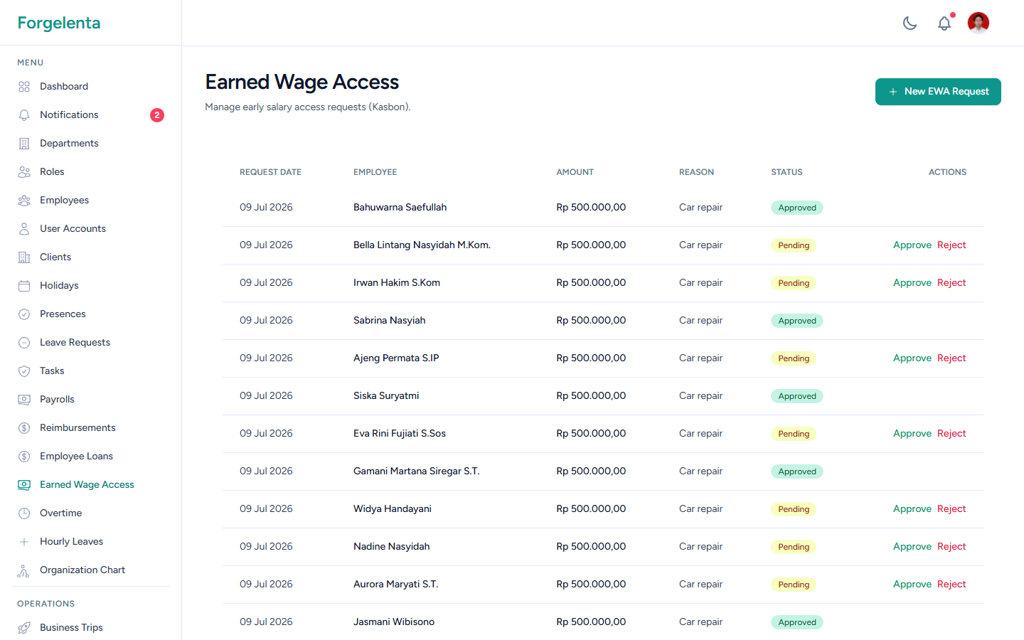 ForgeLenta: HRIS & Payroll System screenshot 3