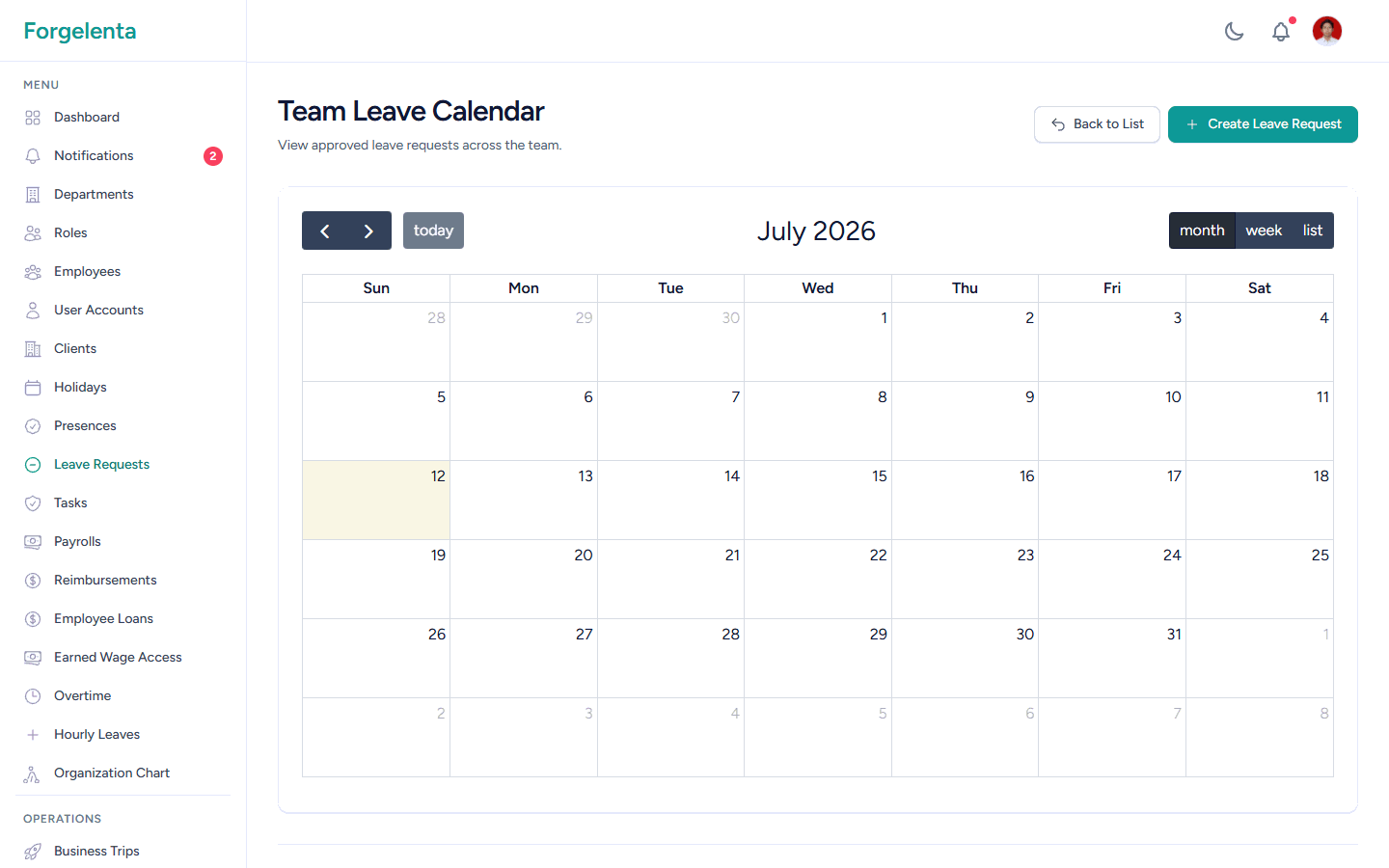ForgeLenta: HRIS & Payroll System screenshot 4