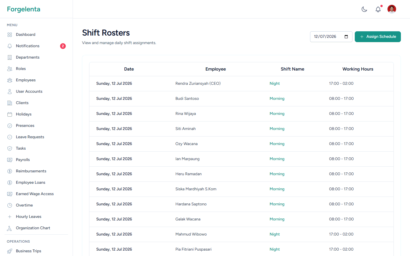 ForgeLenta: HRIS & Payroll System screenshot 7