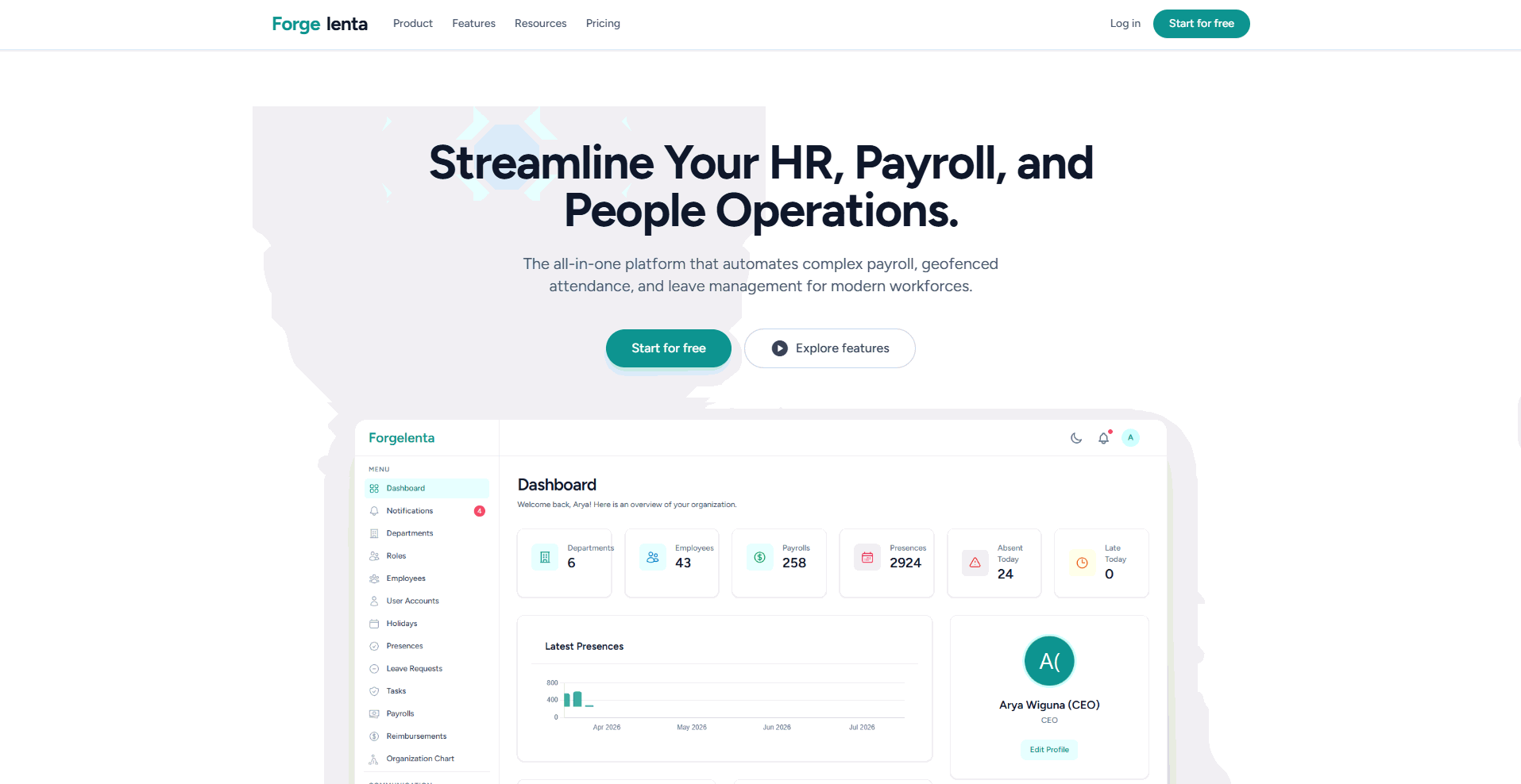 ForgeLenta: HRIS & Payroll System screenshot 11