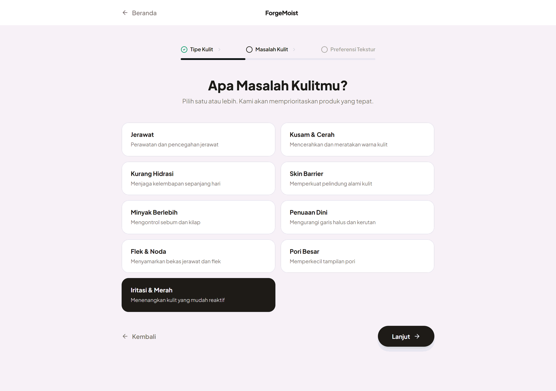 ForgeMoist: Skincare Recommender & Analysis screenshot 3