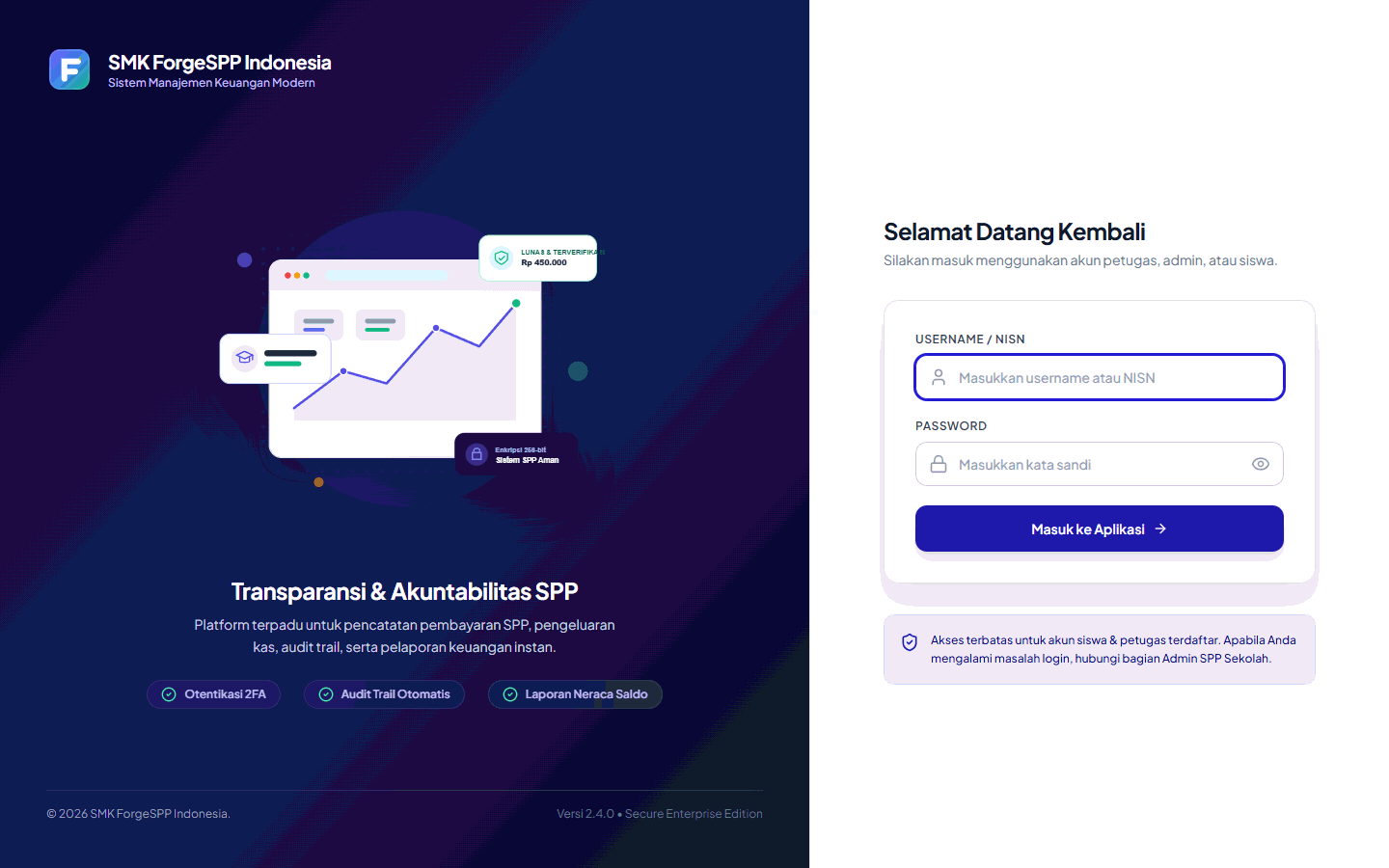 ForgeSPP: Financial & Tuition Management System screenshot 2
