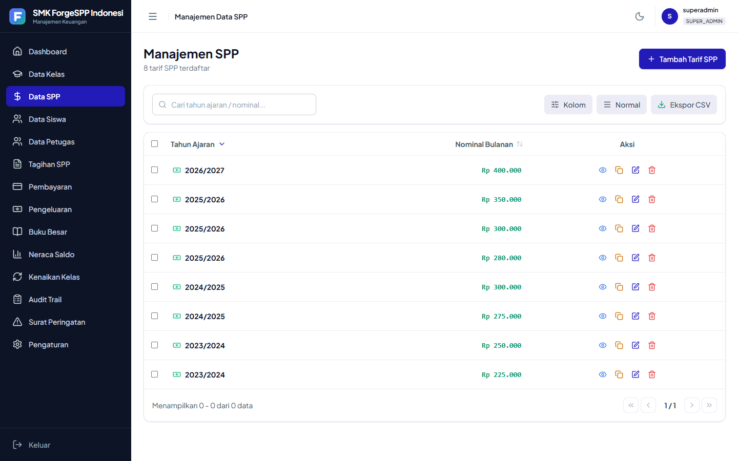 ForgeSPP: Financial & Tuition Management System screenshot 5