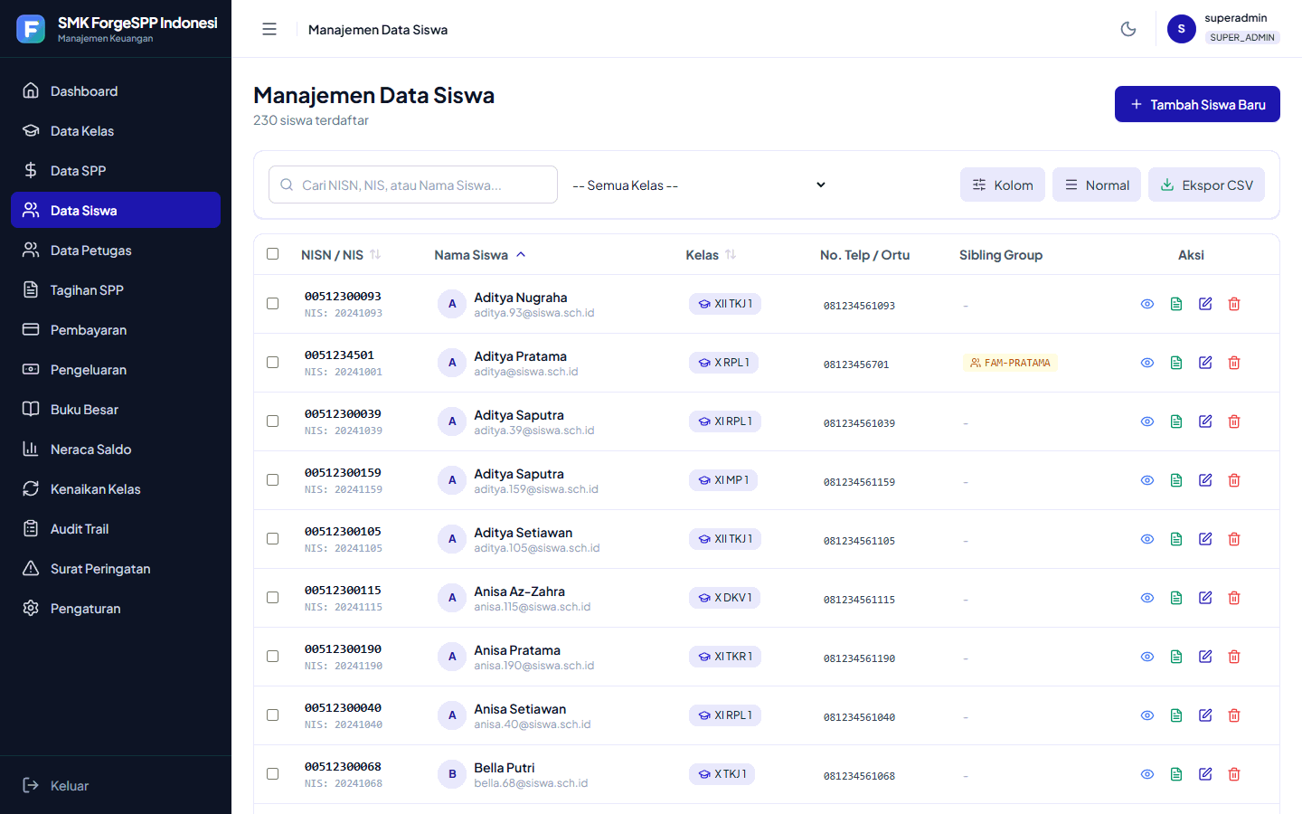 ForgeSPP: Financial & Tuition Management System screenshot 6
