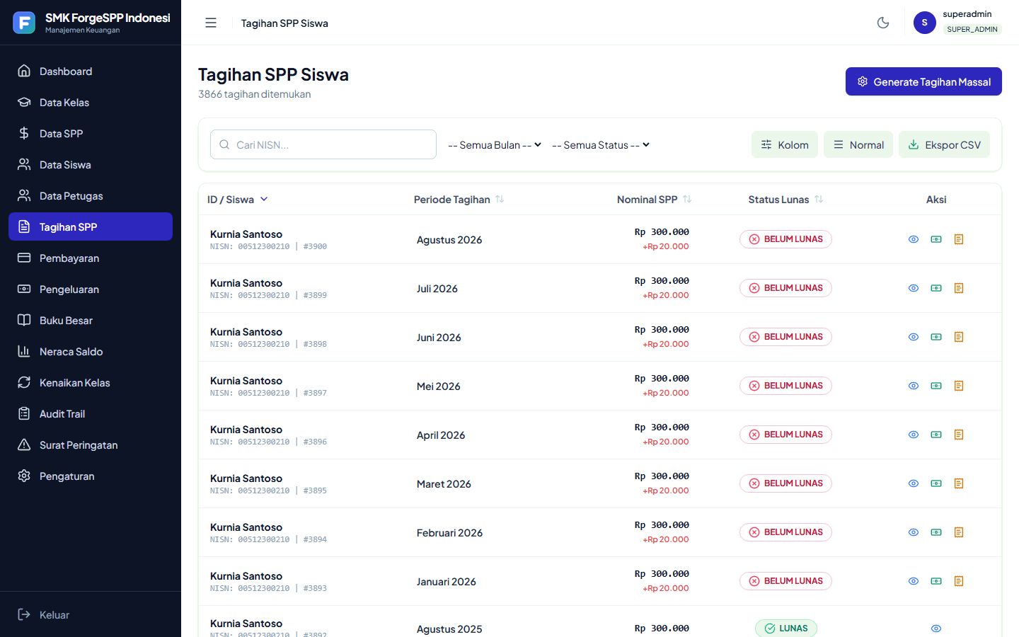 ForgeSPP: Financial & Tuition Management System screenshot 8