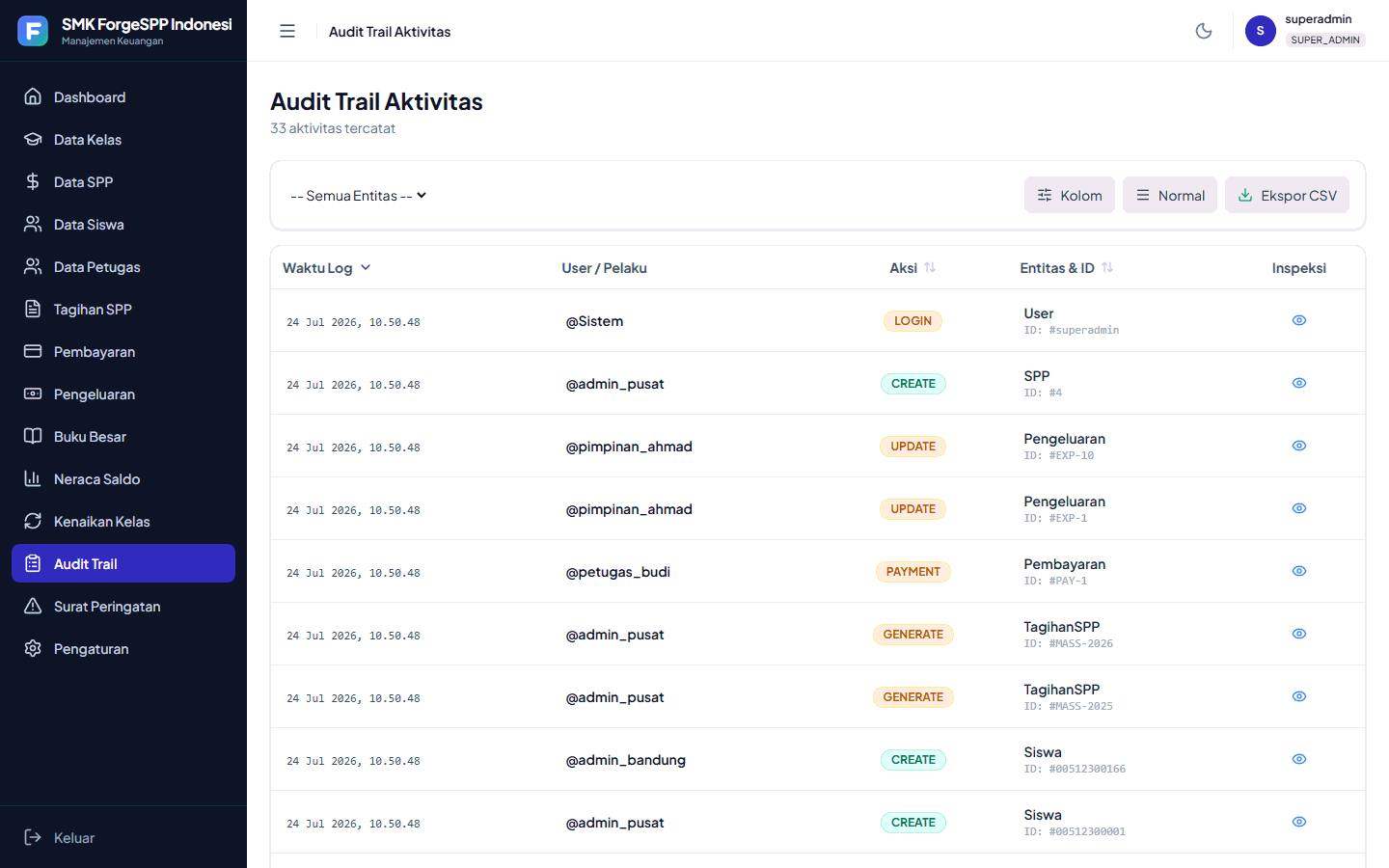 ForgeSPP: Financial & Tuition Management System screenshot 19